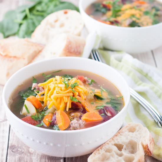 Italian Sausage and Spinach Soup