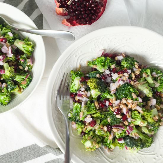 Broccoli Pomegranate Crunch Salad