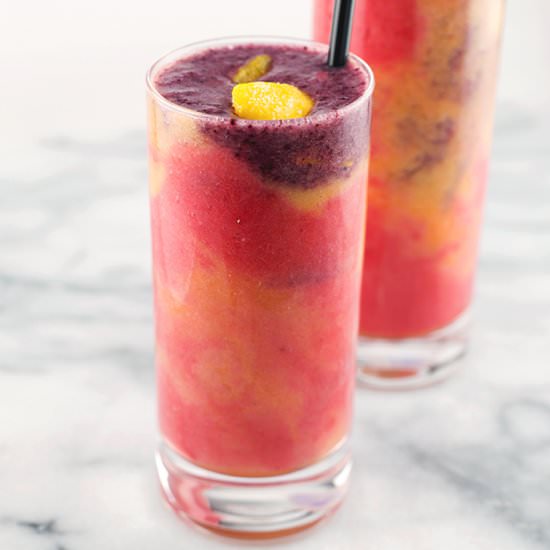 Healthy Tie Dye Fruit Smoothie