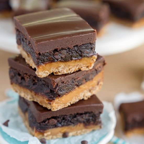 Oatmeal Caramel Truffle Brownies
