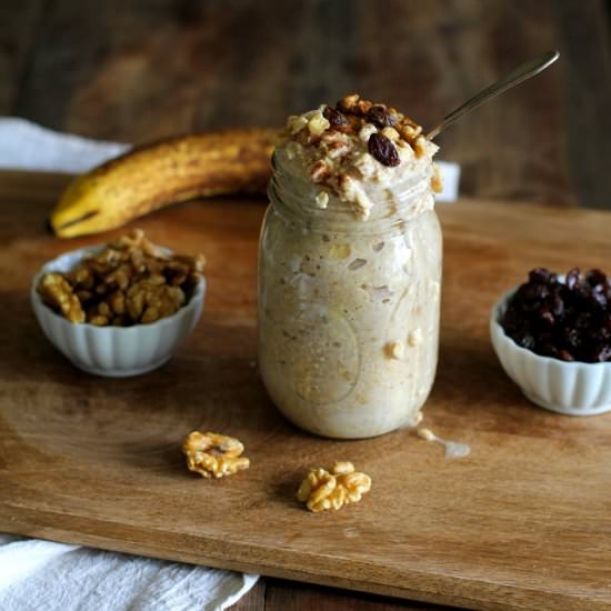 Banana Bread Overnight Oatmeal