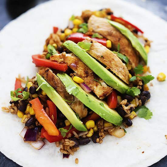 Southwest Chicken Burritos