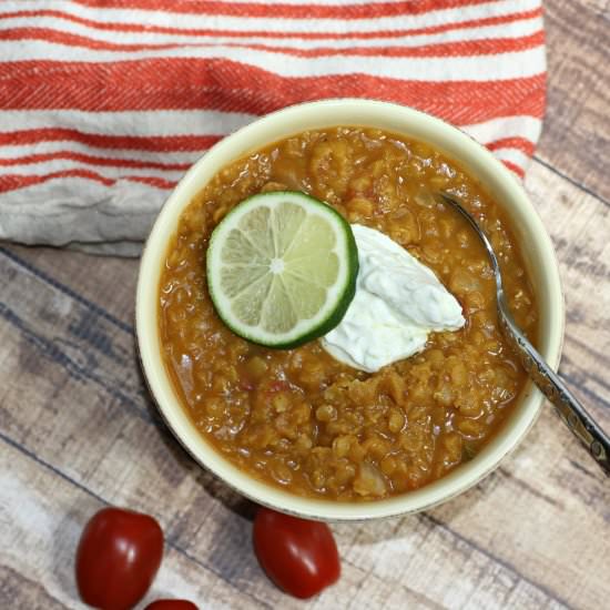 Mexican Red Lentil Soup