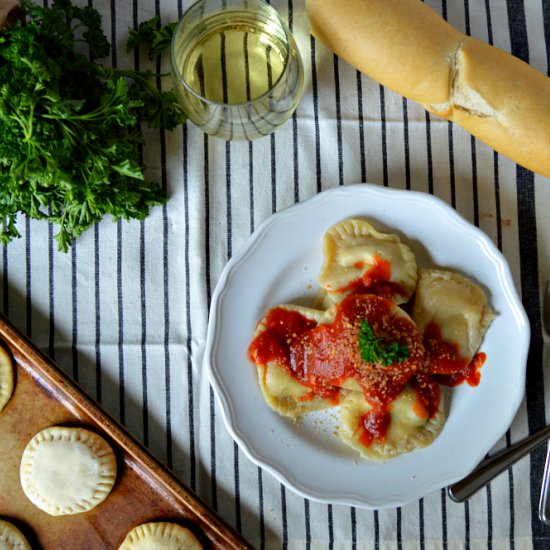 Vegan Feta & Mushroom Ravioli