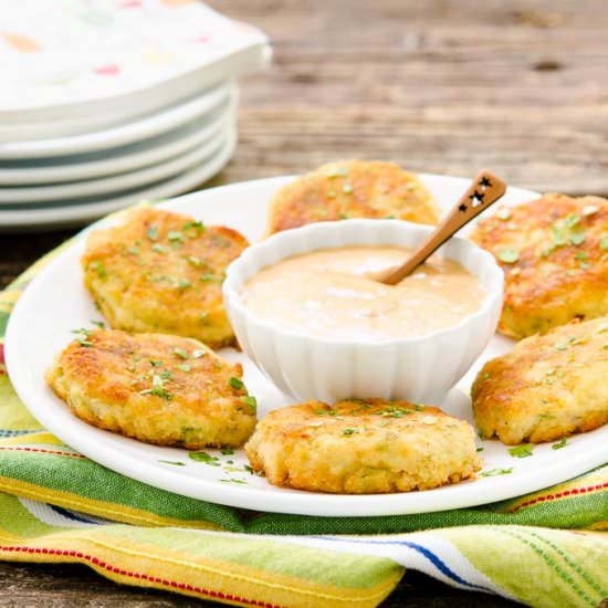 Mini Potato Crab Cakes