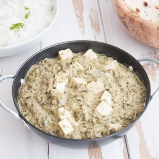 Quick and Dirty Palak Tofu
