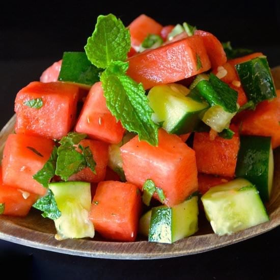 Minted Watermelon & Cucumber Salad