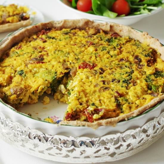 Broccoli & Sun-dried Tomato Quiche