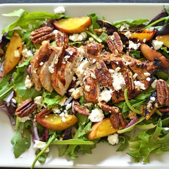 Grilled Chicken and Peach Salad