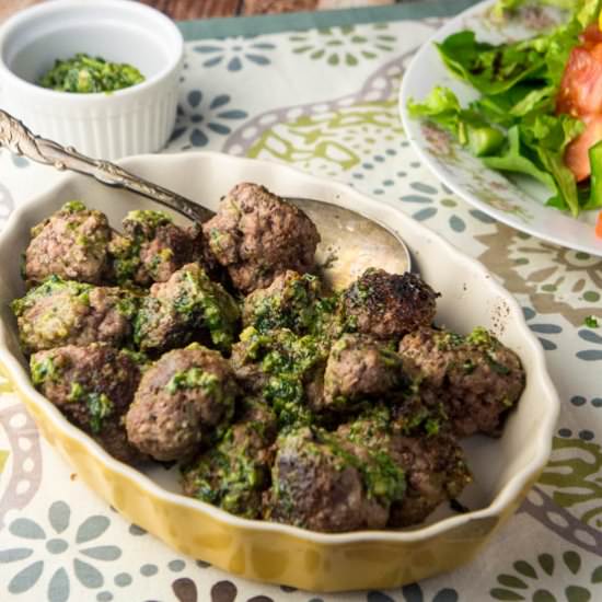 Pesto Meatballs