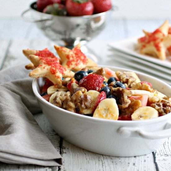 Fruit Salad w/ Candied Nuts & Pastry