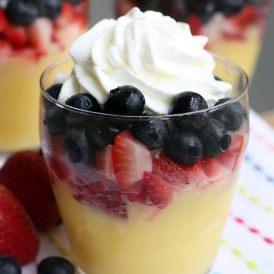 Berry Vanilla Pudding Cups