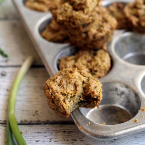 Savory Vegan Zucchini Muffins