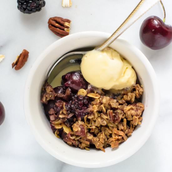 Cherry Blackberry Crisp