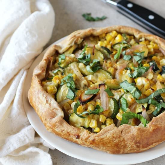 Corn and Zucchini Galette