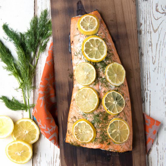 Charred Cedar Plank Salmon