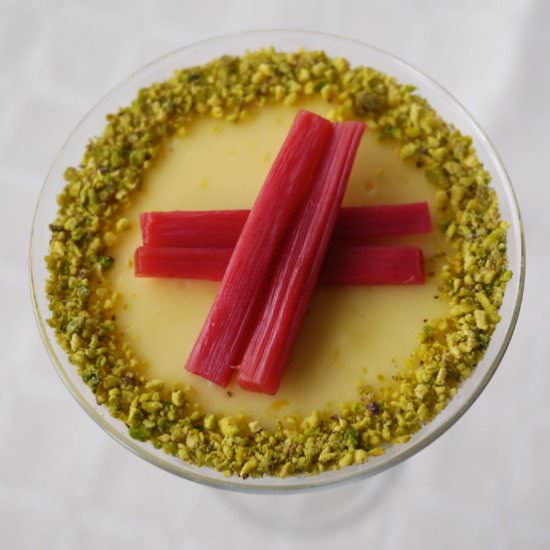 Lemon and Rhubarb Posset