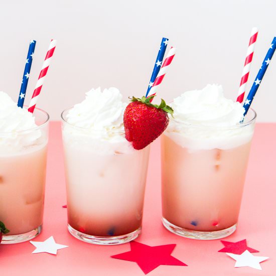 Spiked Strawberry Italian Soda