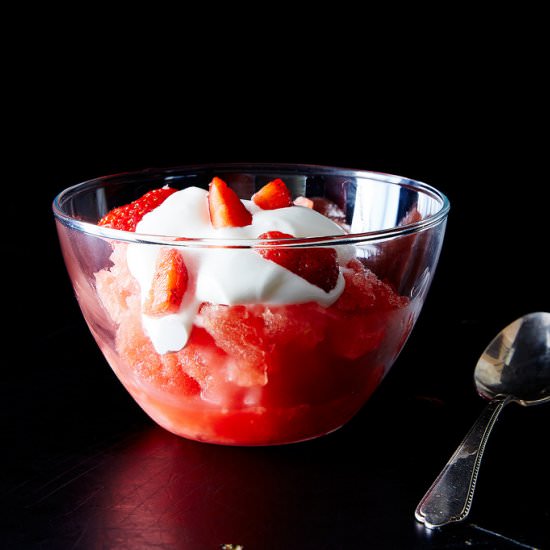 Watermelon Campari Granita