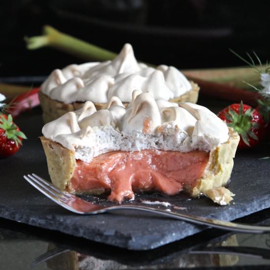 Rhubarb-Strawberry Meringue Pie GF