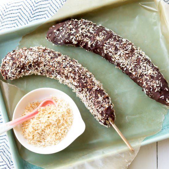 Banana Popsicles