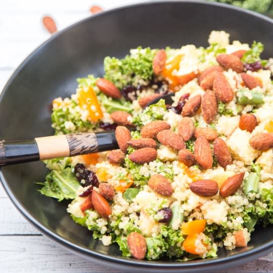 Quinoa Kale Salad with Almonds