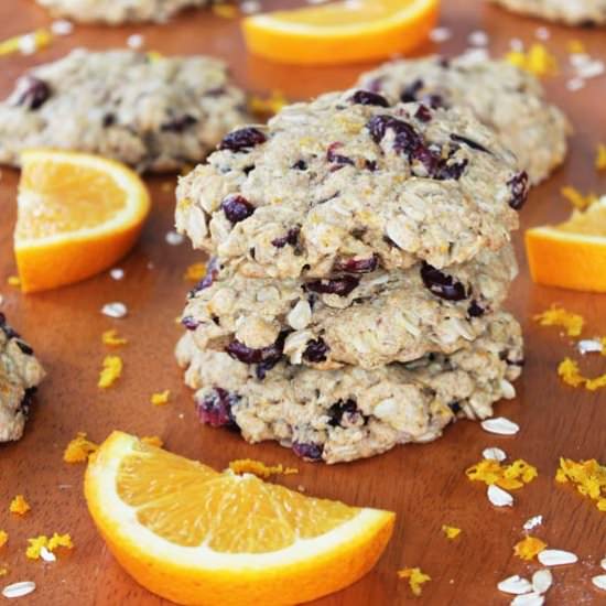 Orange Cranberry Oat Cookies