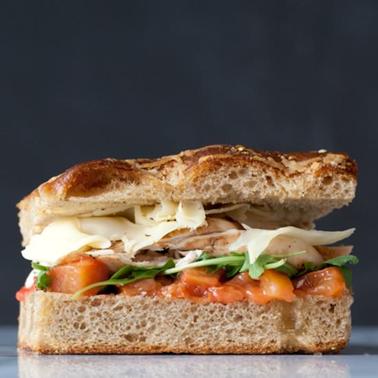 Chicken Nectarine Focaccia