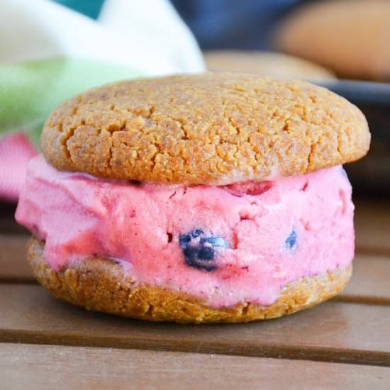 Berry Ice Cream Sandwiches