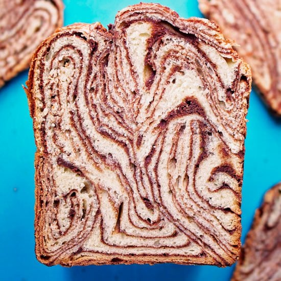 Chocolate Marbled Sourdough Bread