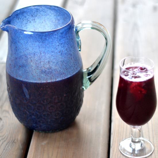 Rhubarb-Infused Sangria w/ Berries