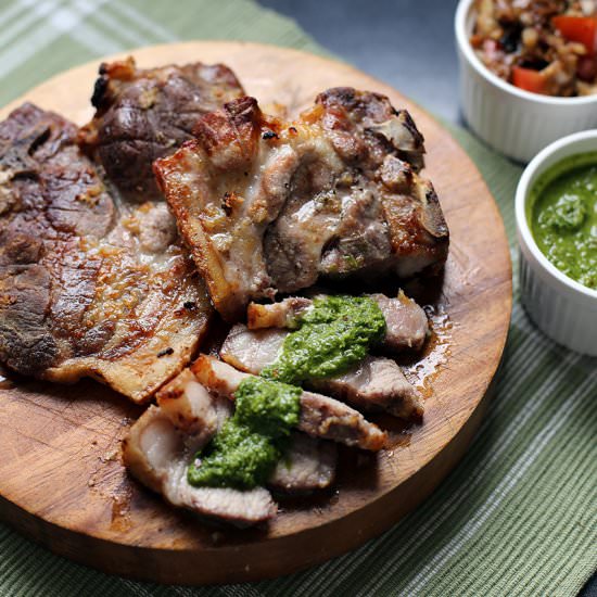 Grilled Pork Shoulders Chimichurri