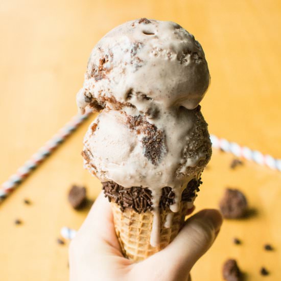 No-Churn Brownie Batter Ice Cream