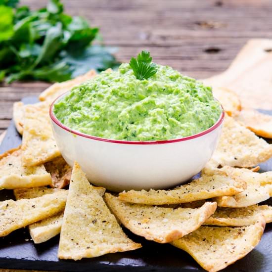Creamy Cilantro Pea Dip