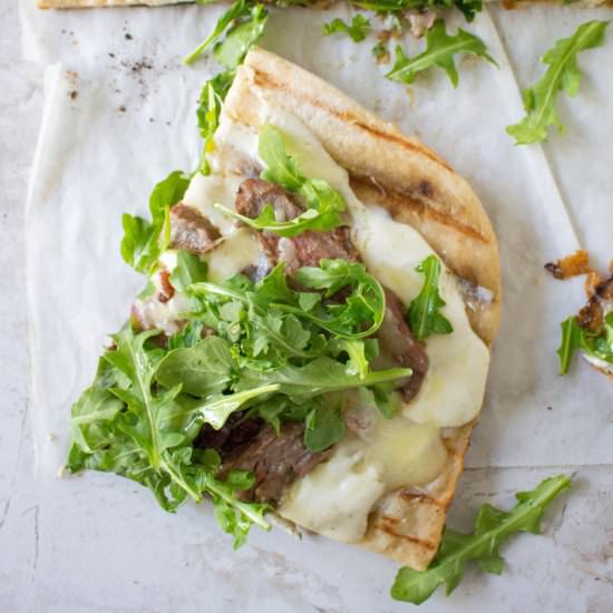 Grilled Skirt Steak Pizza