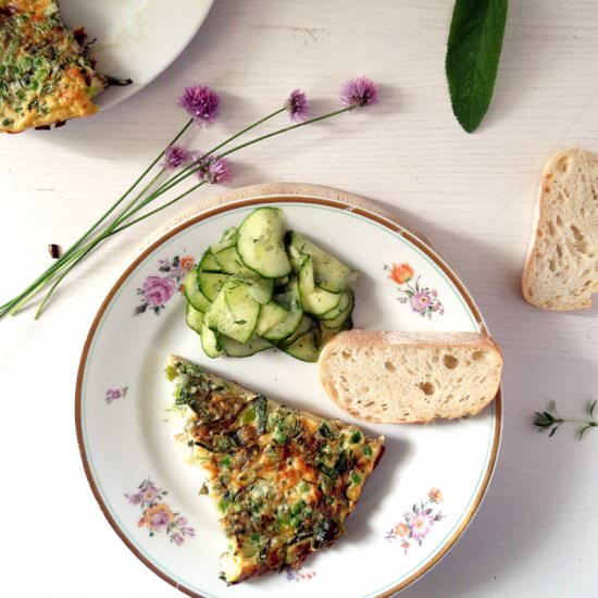 Leek And Pea Frittata