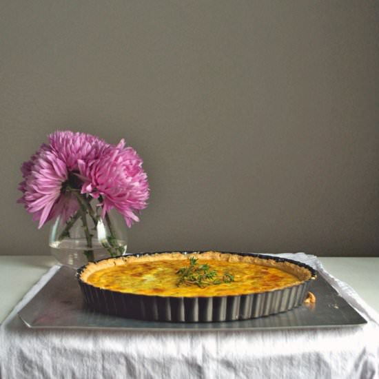 Leek Havarti Quiche w/ Pâte Brisée