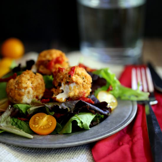 Baked Caprese Tuna Meatballs