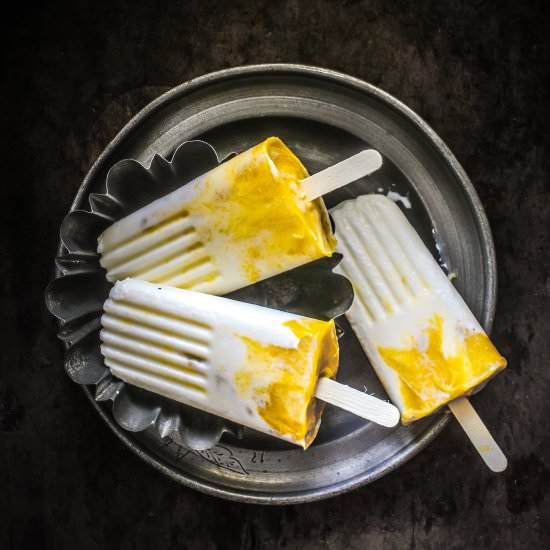 Mango Lassi Popsicles