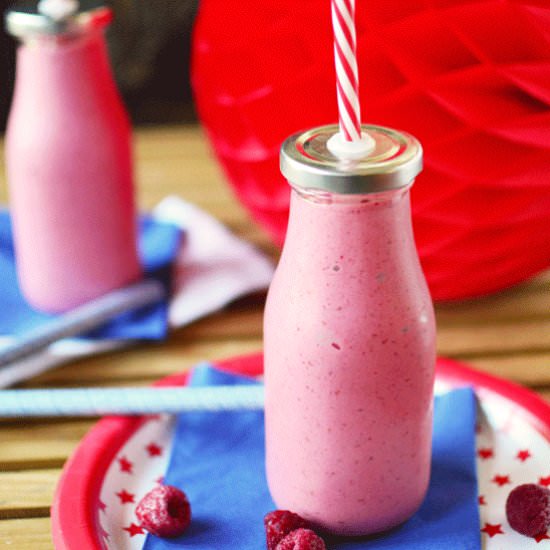 Creamy Raspberry Milkshakes