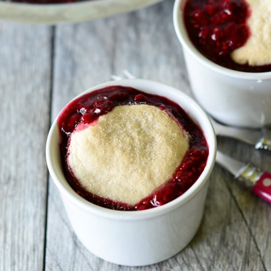Raspberry Sugar Cookie Cobbler