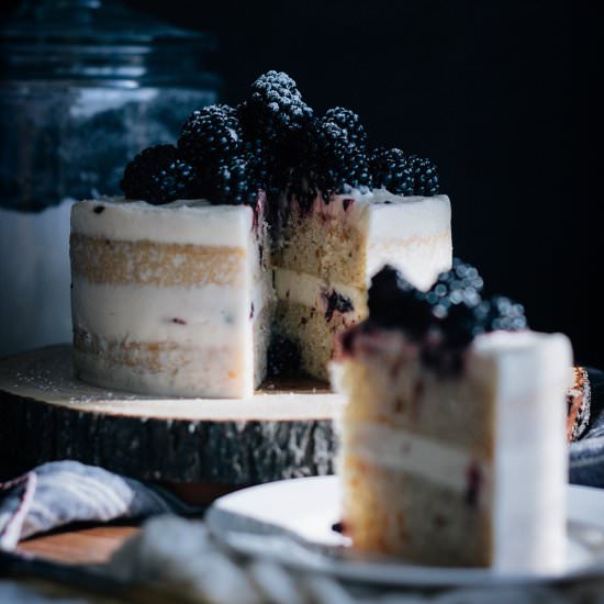 Blackberry Hazelnut Cake