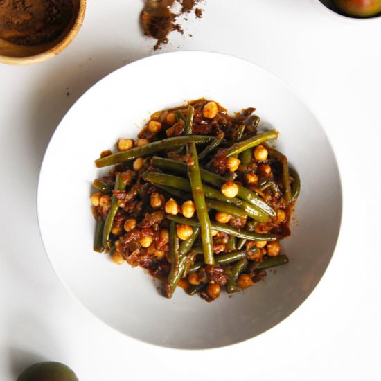 Lebanese Beans with chickpeas