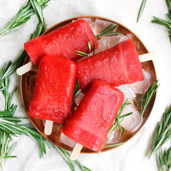 Strawberry Popsicles