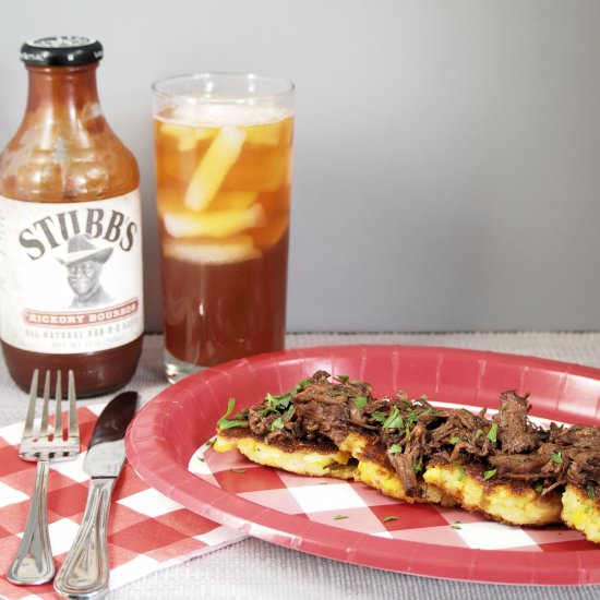 BBQ Beef & Potato-Corn Cakes