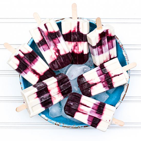Blueberry Coconut Popsicles