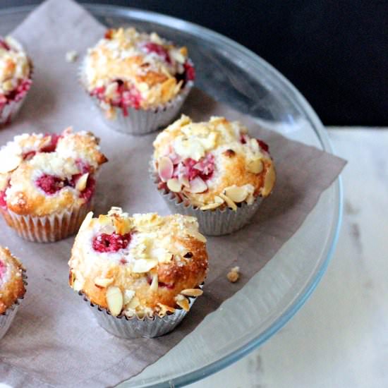 Lemon Raspberry Almond Muffins