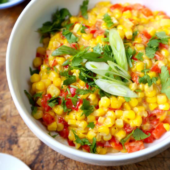 Sweet Corn with Creamy Miso Sauce