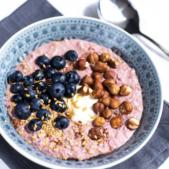 Blueberry & Hazelnut Bircher Muesli