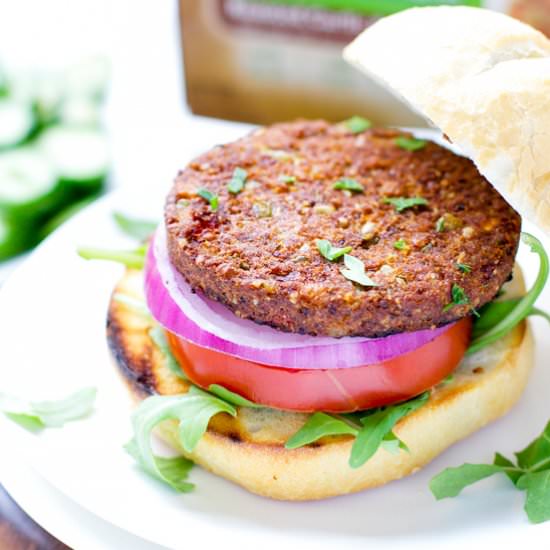 Roasted Garlic and Quinoa Burgers